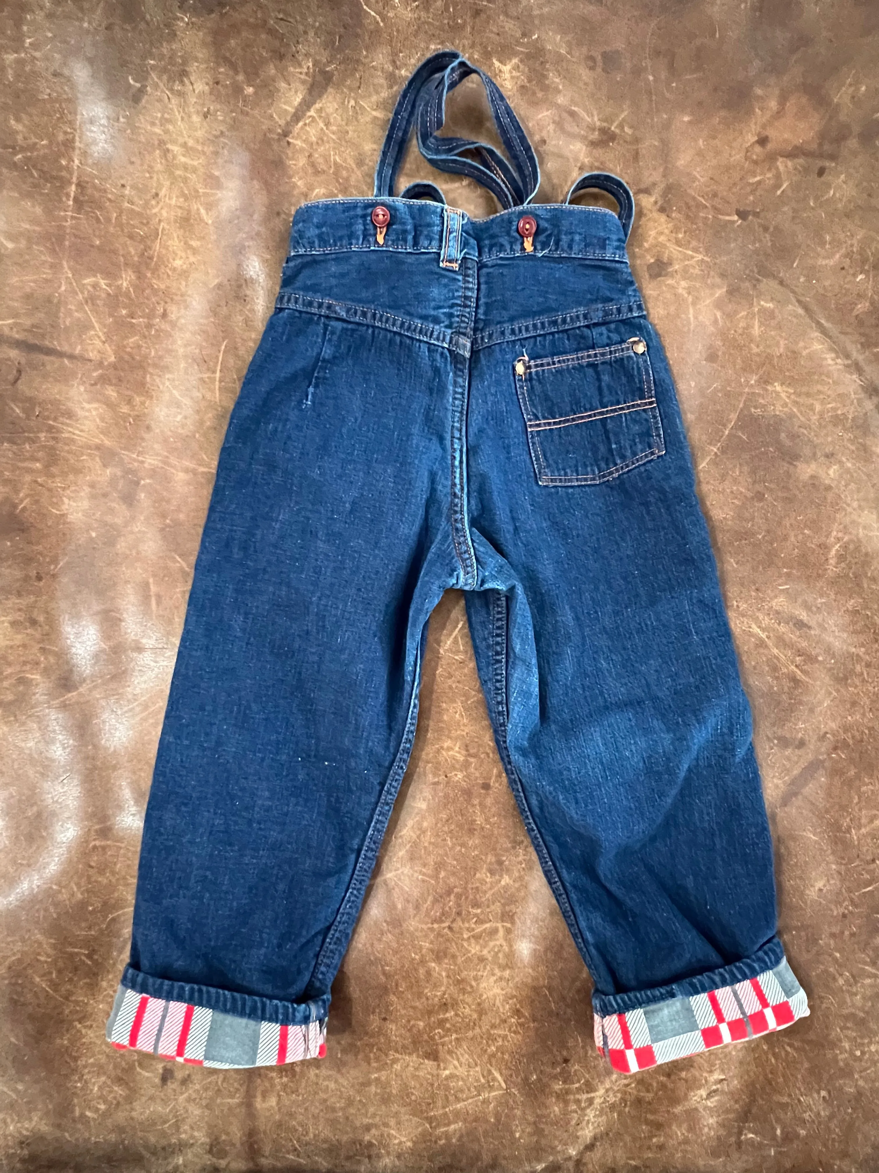 40s/50s Flannel-Lined Denim Jeans