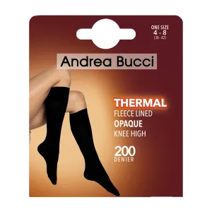 Andrea Bucci 200 Denier Thermal Fleece Lined Opaque Knee Highs