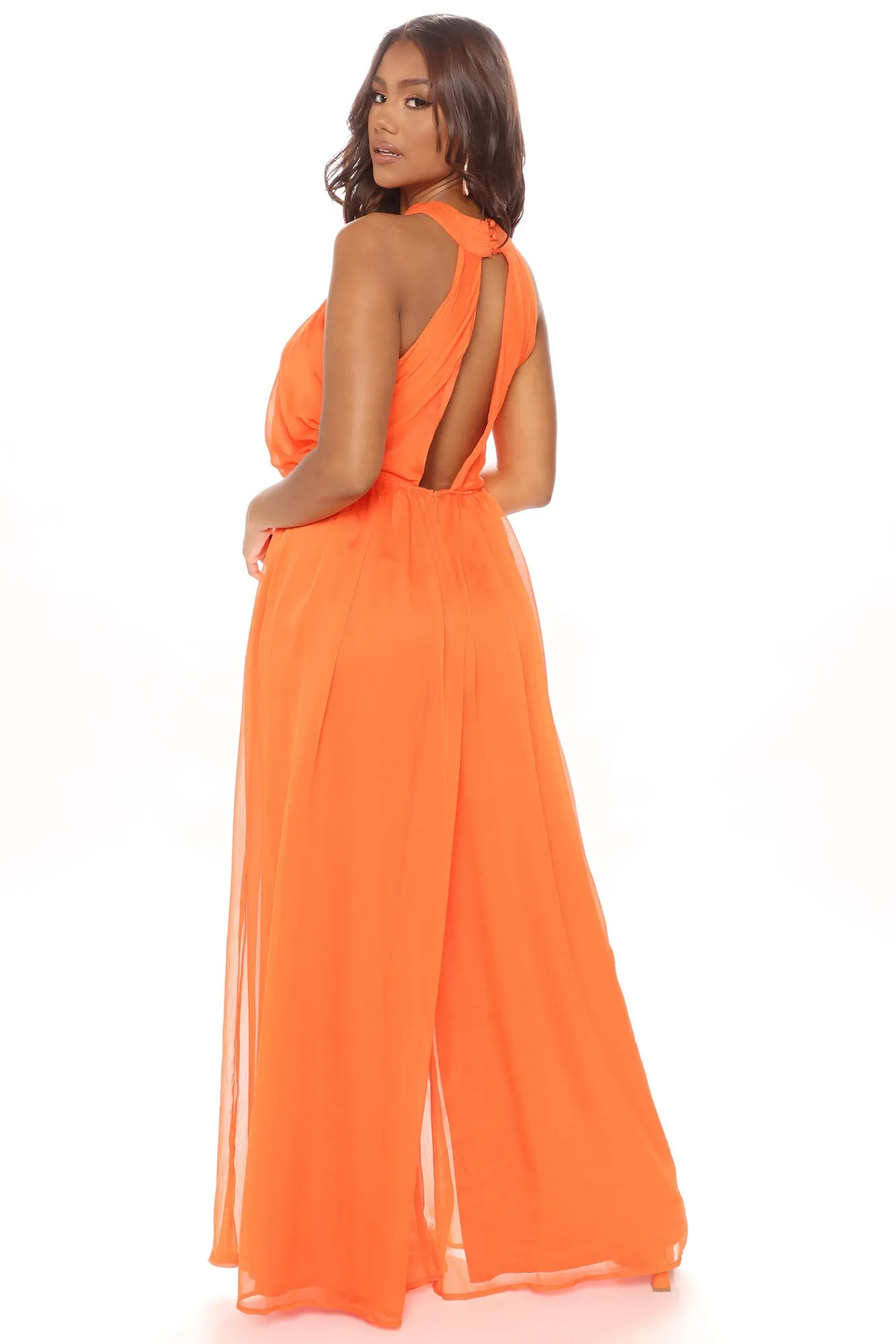 Athens Flowy Jumpsuit - Orange