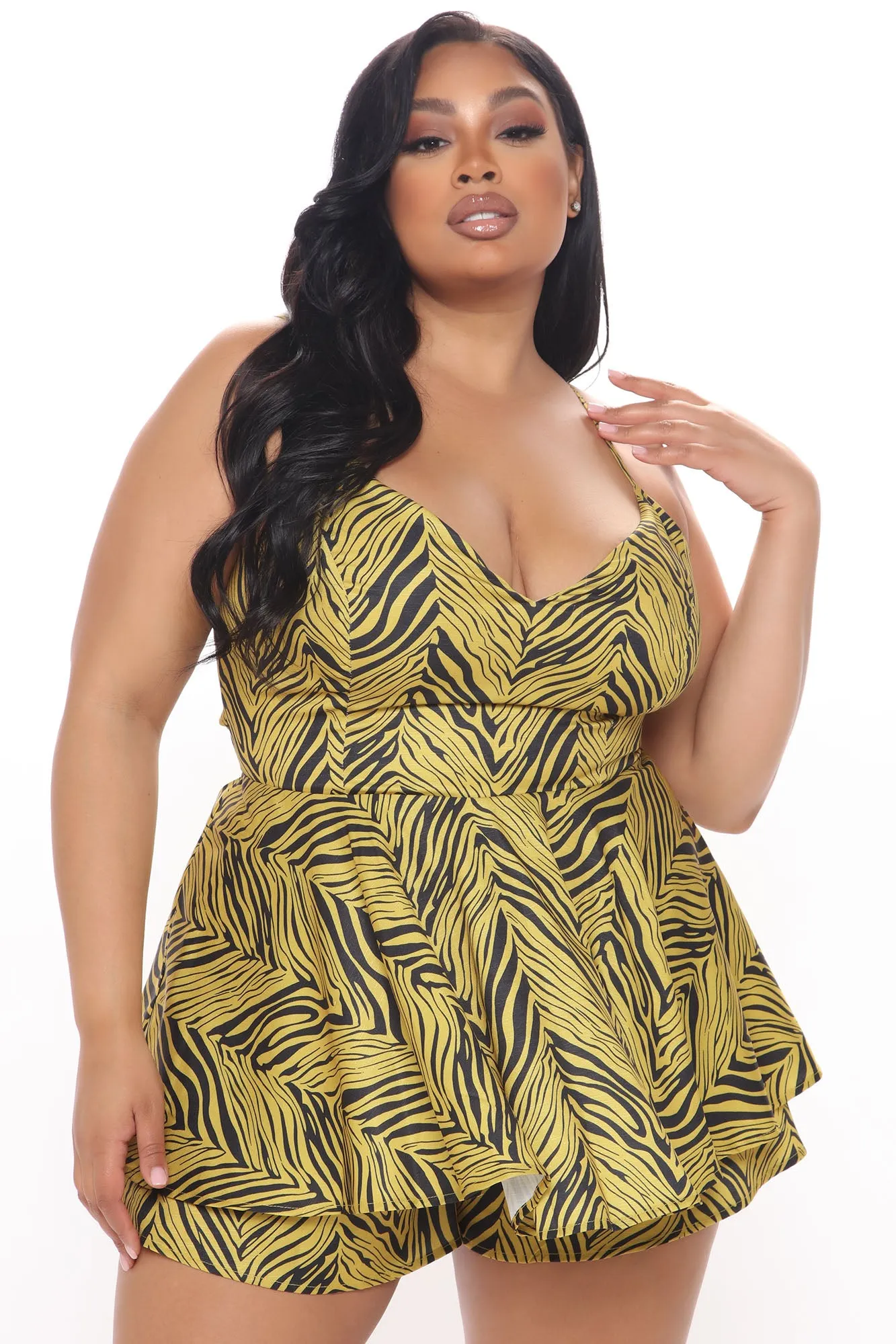 Bahama Mama Printed Romper - Yellow/combo