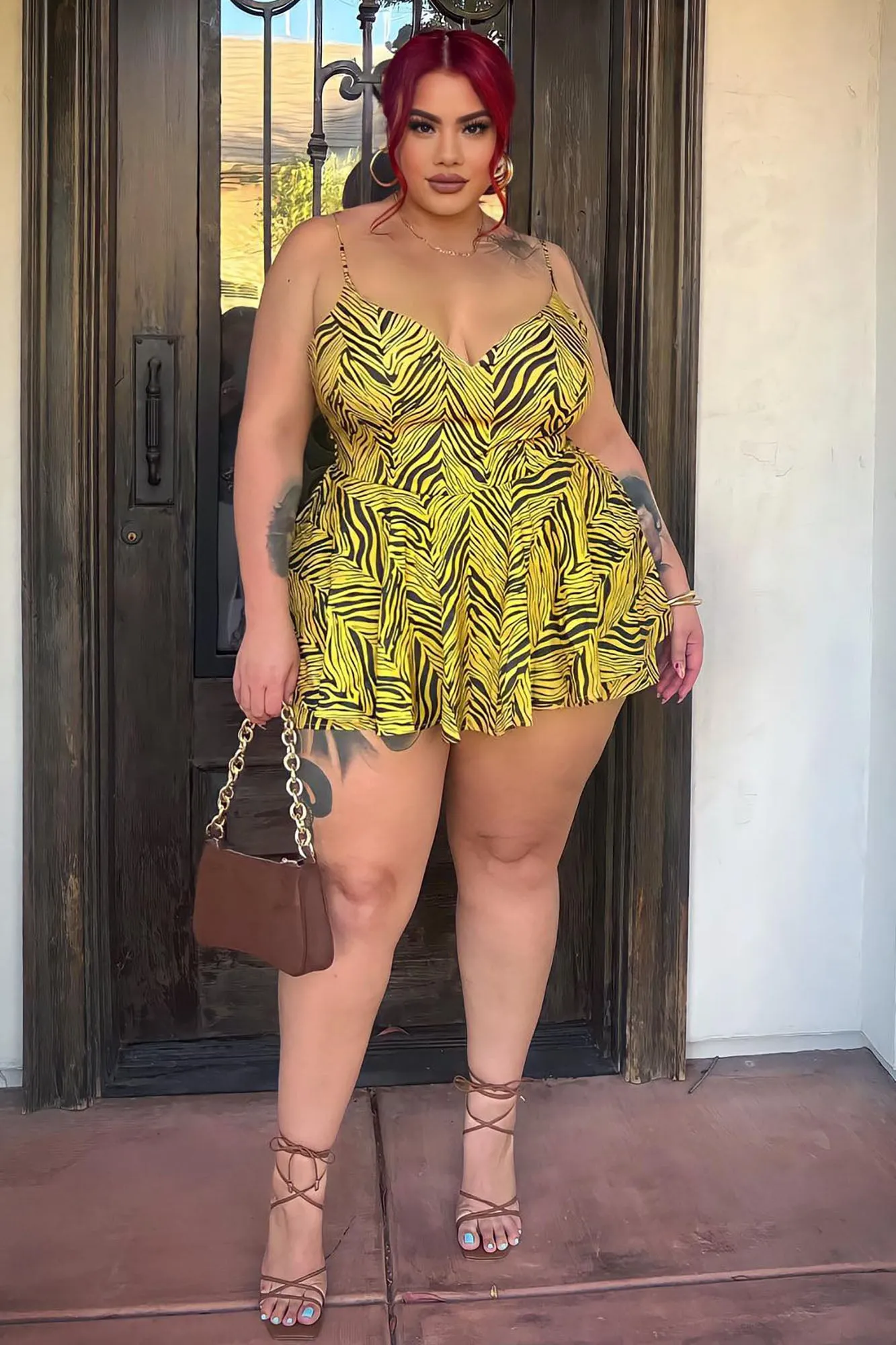 Bahama Mama Printed Romper - Yellow/combo