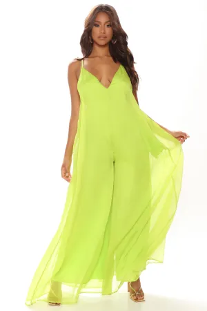Bali Flowy Jumpsuit - Lime
