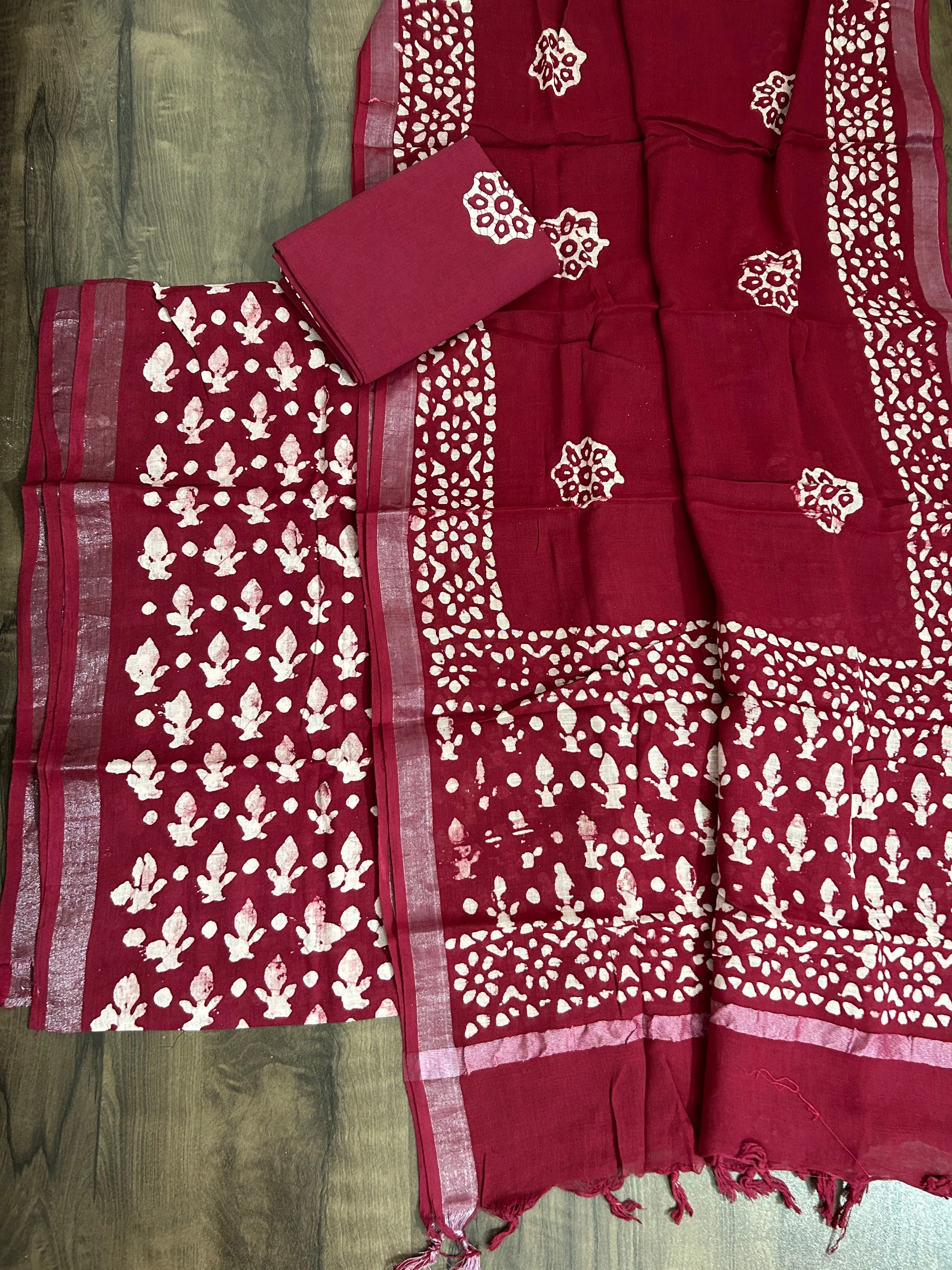 Batik Linen Cotton Dress Material