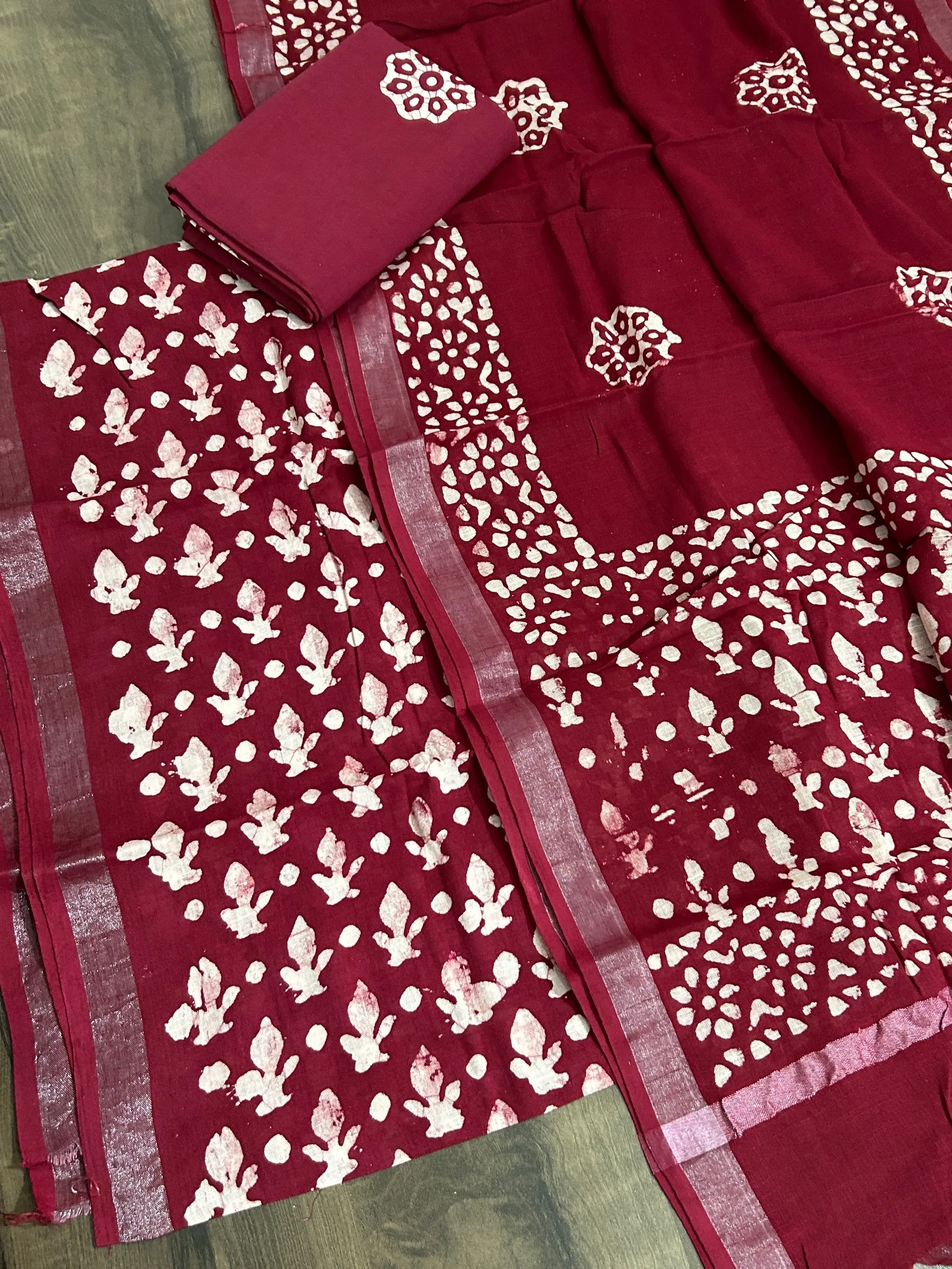 Batik Linen Cotton Dress Material