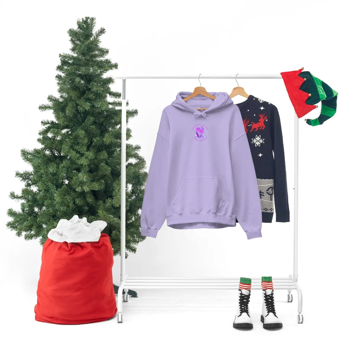 Beautiful Glows from Within Purple Flower Hoodie, Oversized Hoodie, Front Back Print Trendy Sweatshirt, Beach Cover Up, Lake Cover