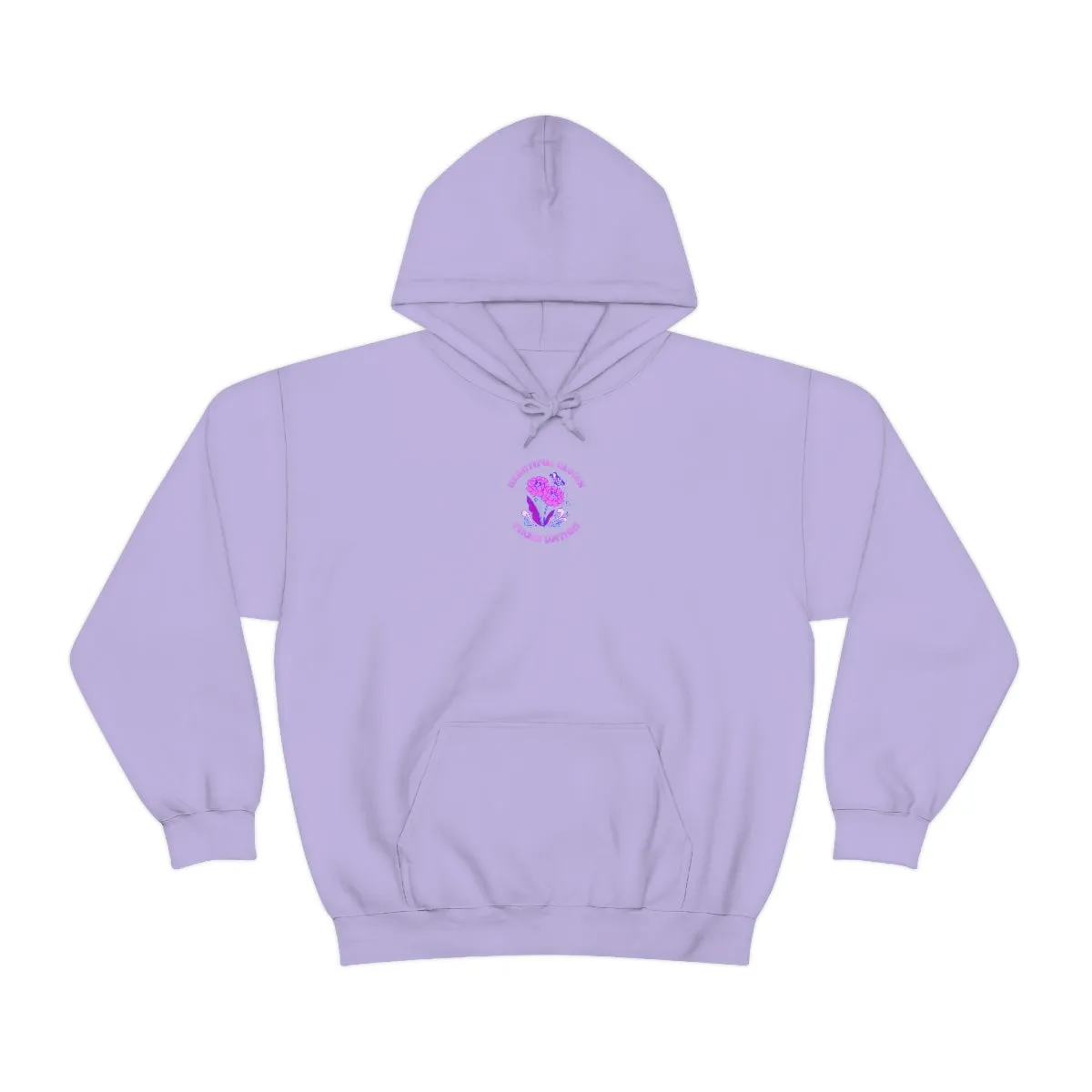 Beautiful Glows from Within Purple Flower Hoodie, Oversized Hoodie, Front Back Print Trendy Sweatshirt, Beach Cover Up, Lake Cover