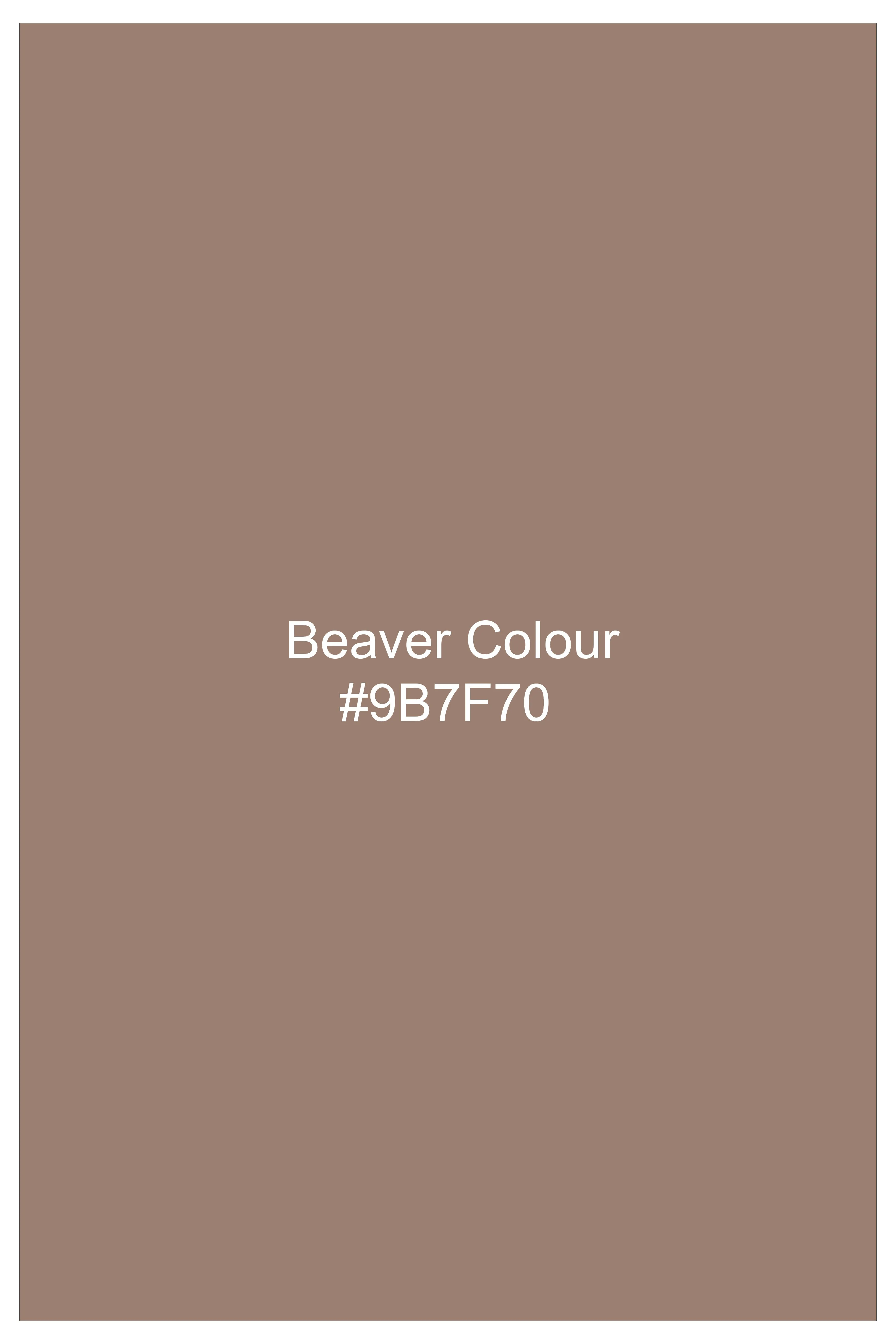 Beaver Brown Luxurious Linen Tuxedo Suit