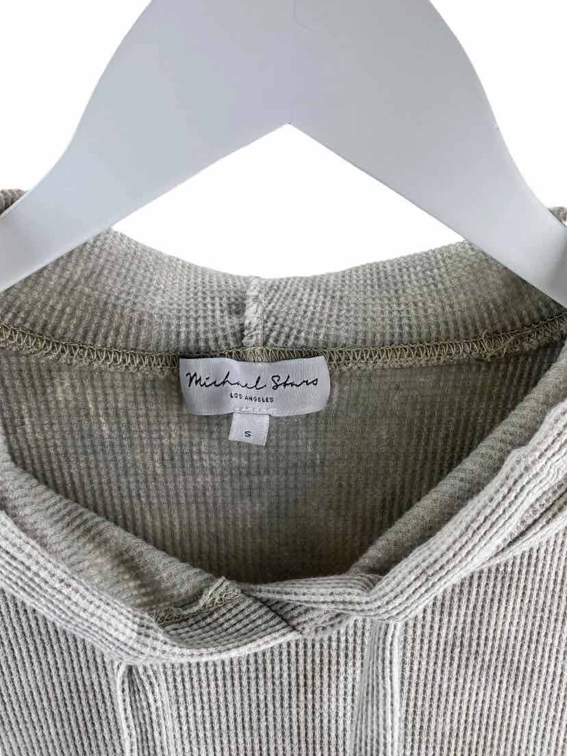 Bobi Los Angeles Women's Hooded Sweatshirt Taupe Heather Size S