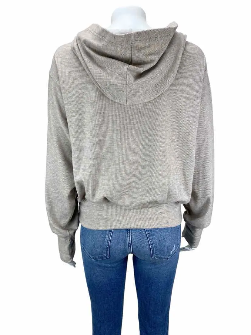 Bobi Los Angeles Women's Hooded Sweatshirt Taupe Heather Size S