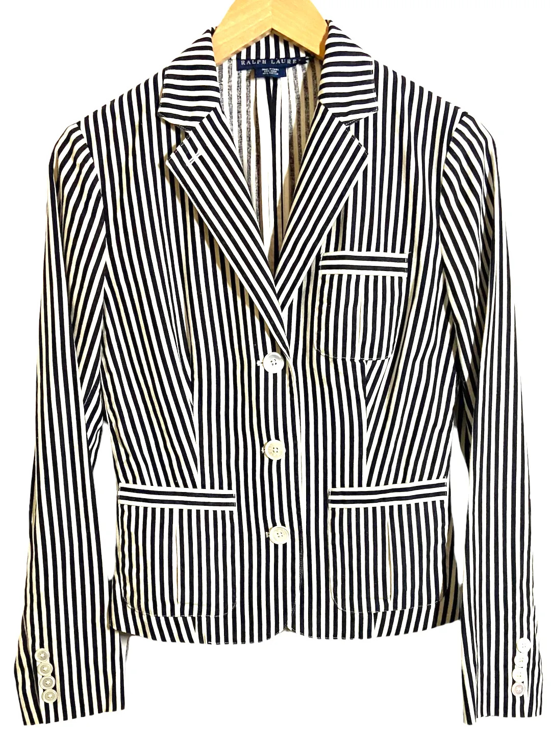 Bright Winter Stripe Linen Blazer
