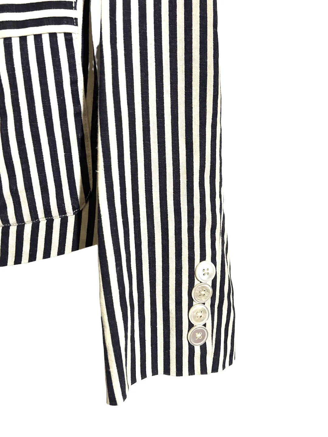 Bright Winter Stripe Linen Blazer