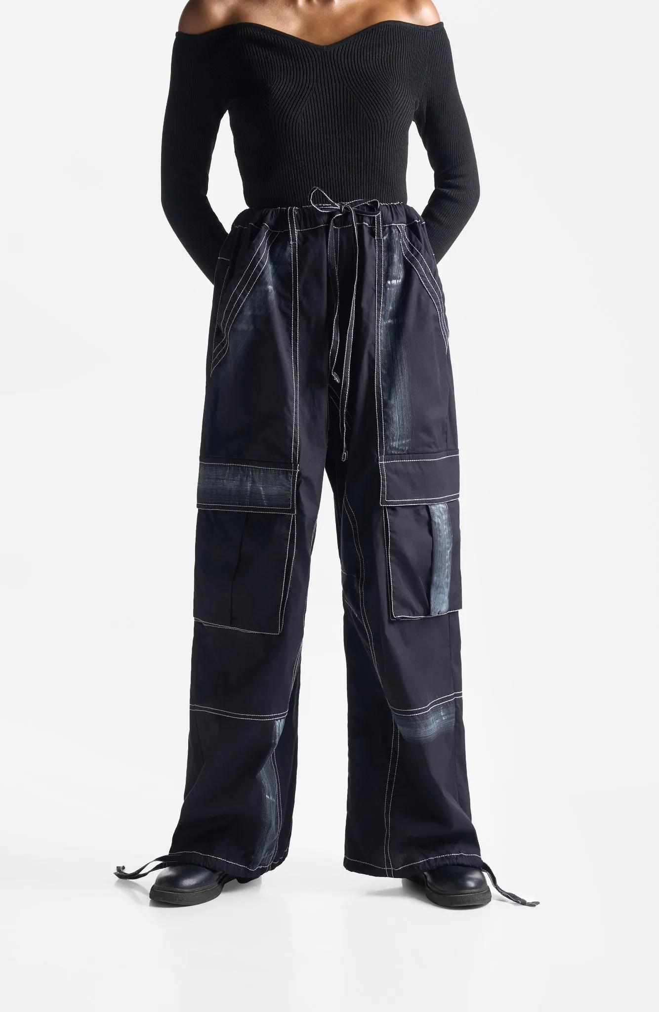 Coal Dry Brush Cargo Pants