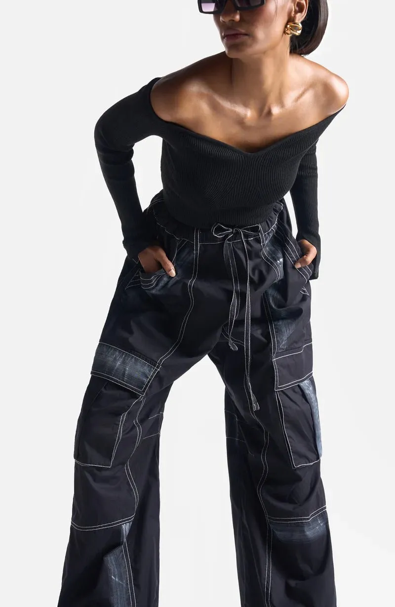 Coal Dry Brush Cargo Pants