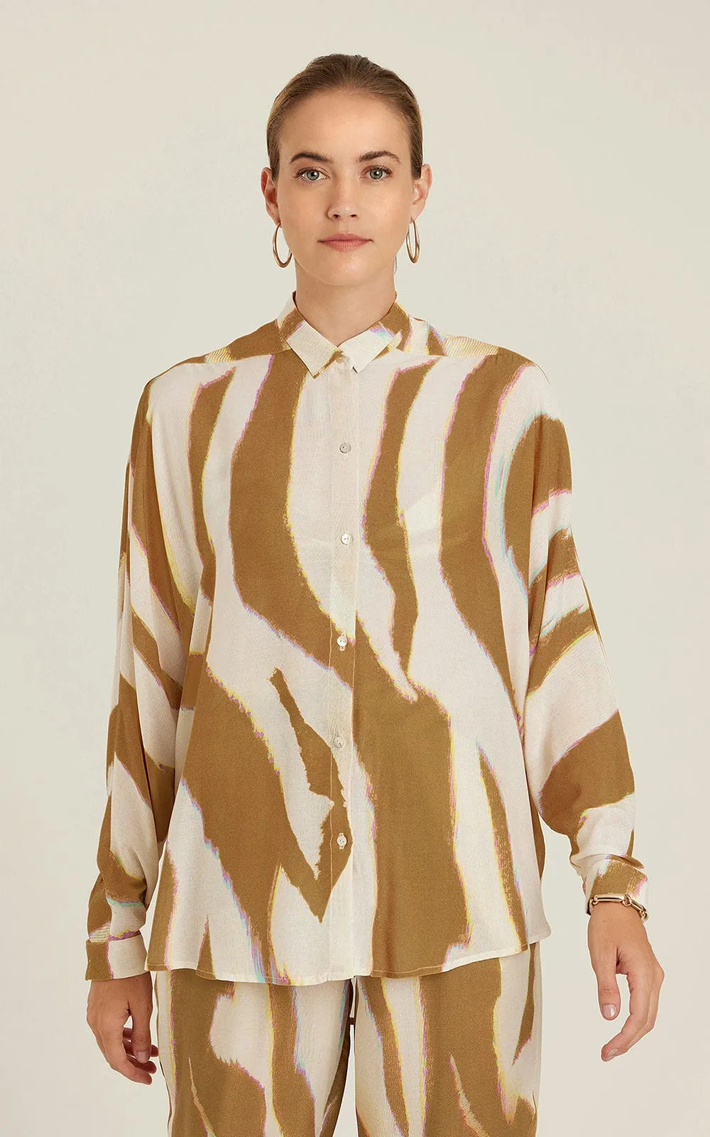 Crimped Shoulder Shirt Oryx