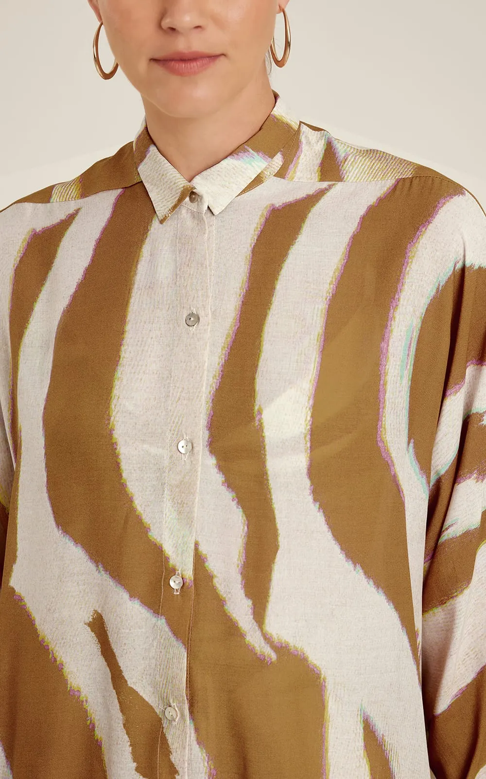 Crimped Shoulder Shirt Oryx