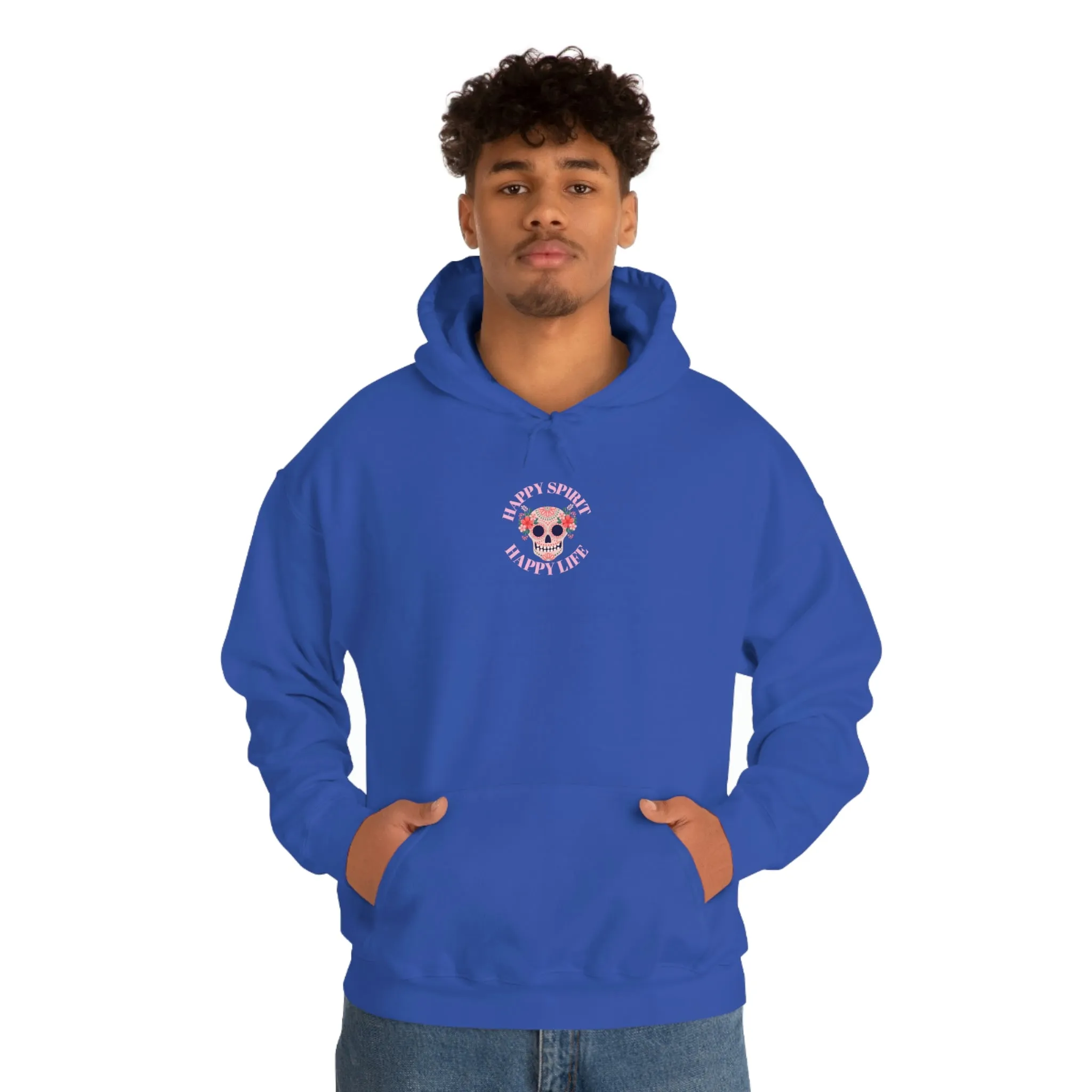 Dia De Los Muertos Hoodie Sweatshirt, Day of the Dead Gift, Happy Spirit Happy Life, Honoring the Dead Aesthetic Candy Skull, Sugar Skull