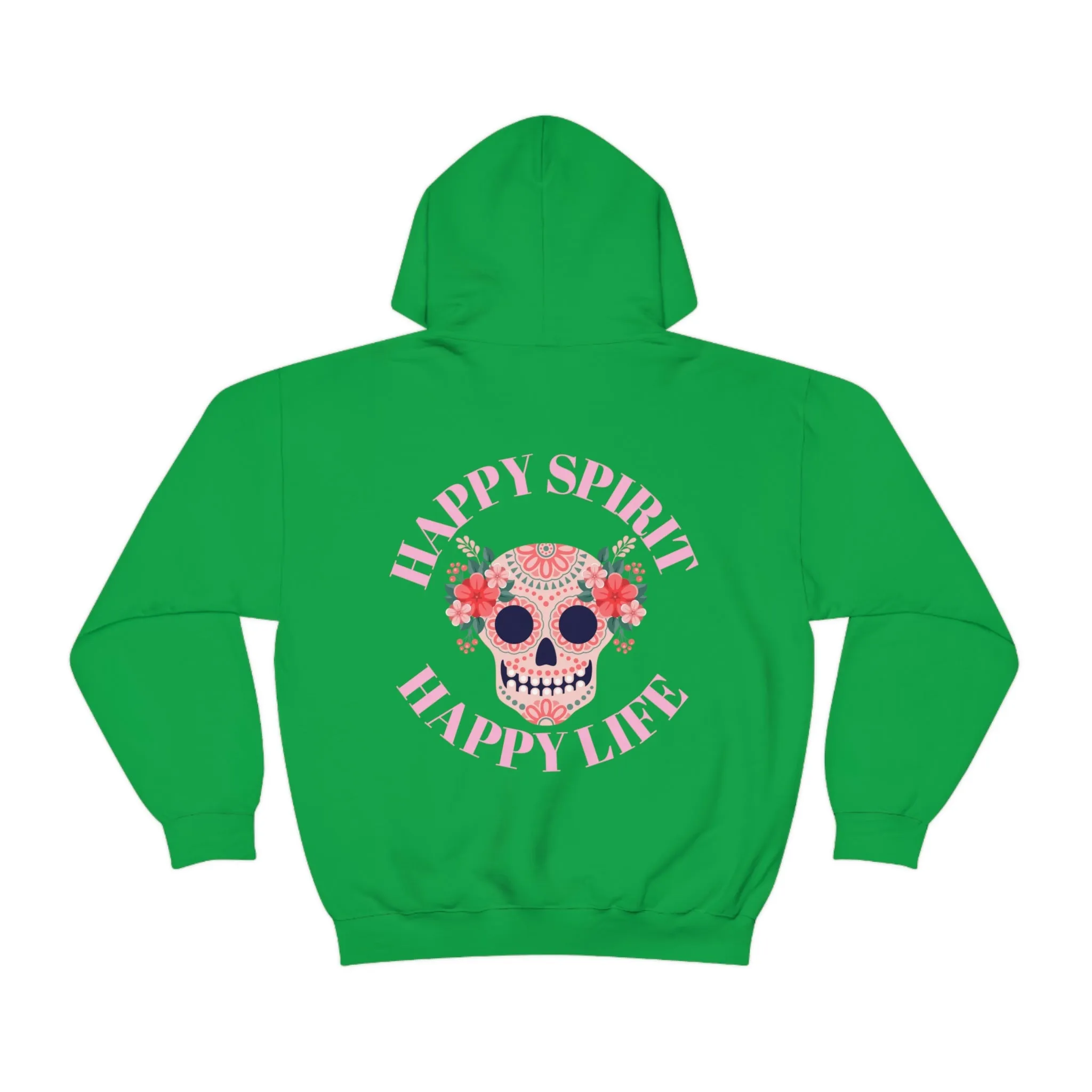 Dia De Los Muertos Hoodie Sweatshirt, Day of the Dead Gift, Happy Spirit Happy Life, Honoring the Dead Aesthetic Candy Skull, Sugar Skull