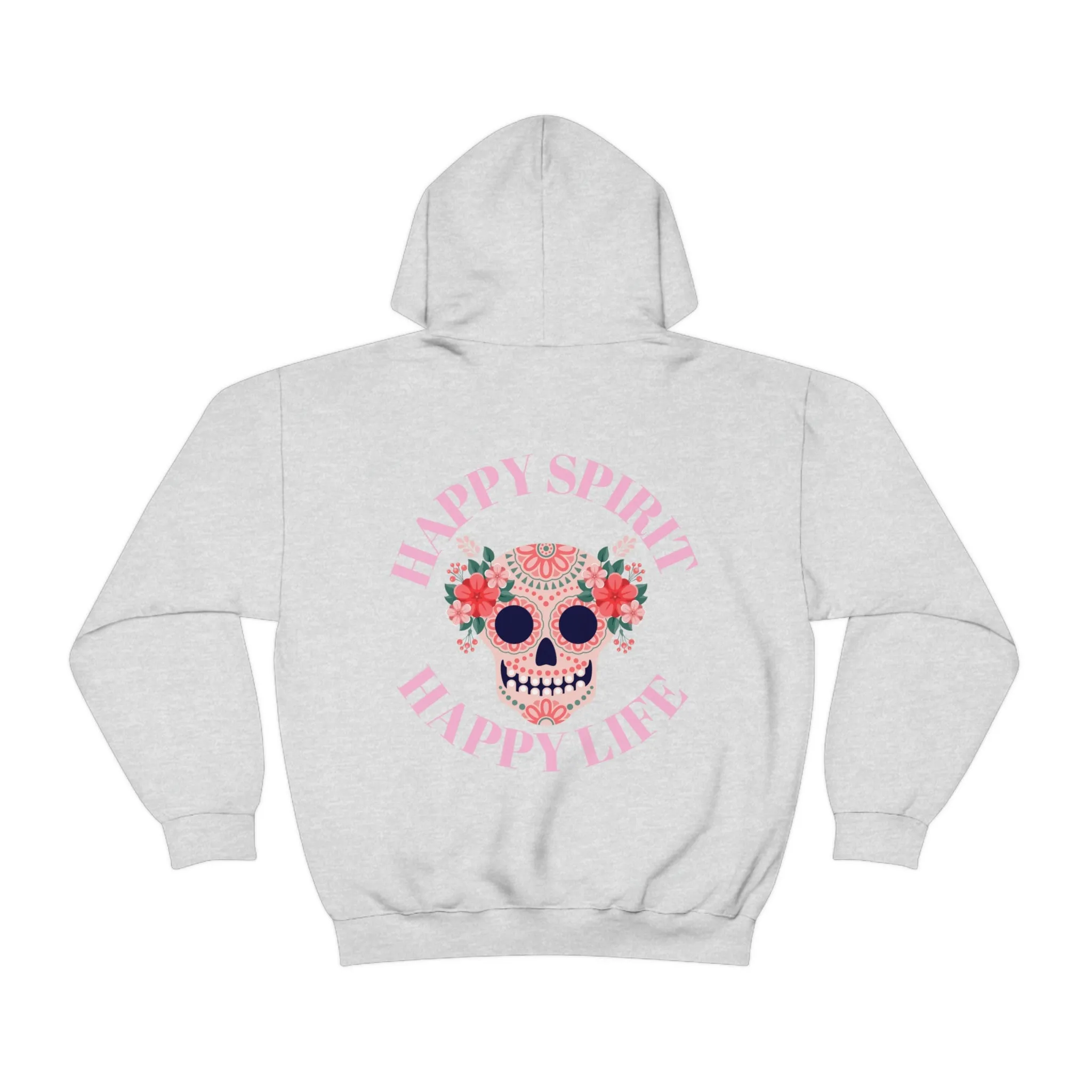 Dia De Los Muertos Hoodie Sweatshirt, Day of the Dead Gift, Happy Spirit Happy Life, Honoring the Dead Aesthetic Candy Skull, Sugar Skull