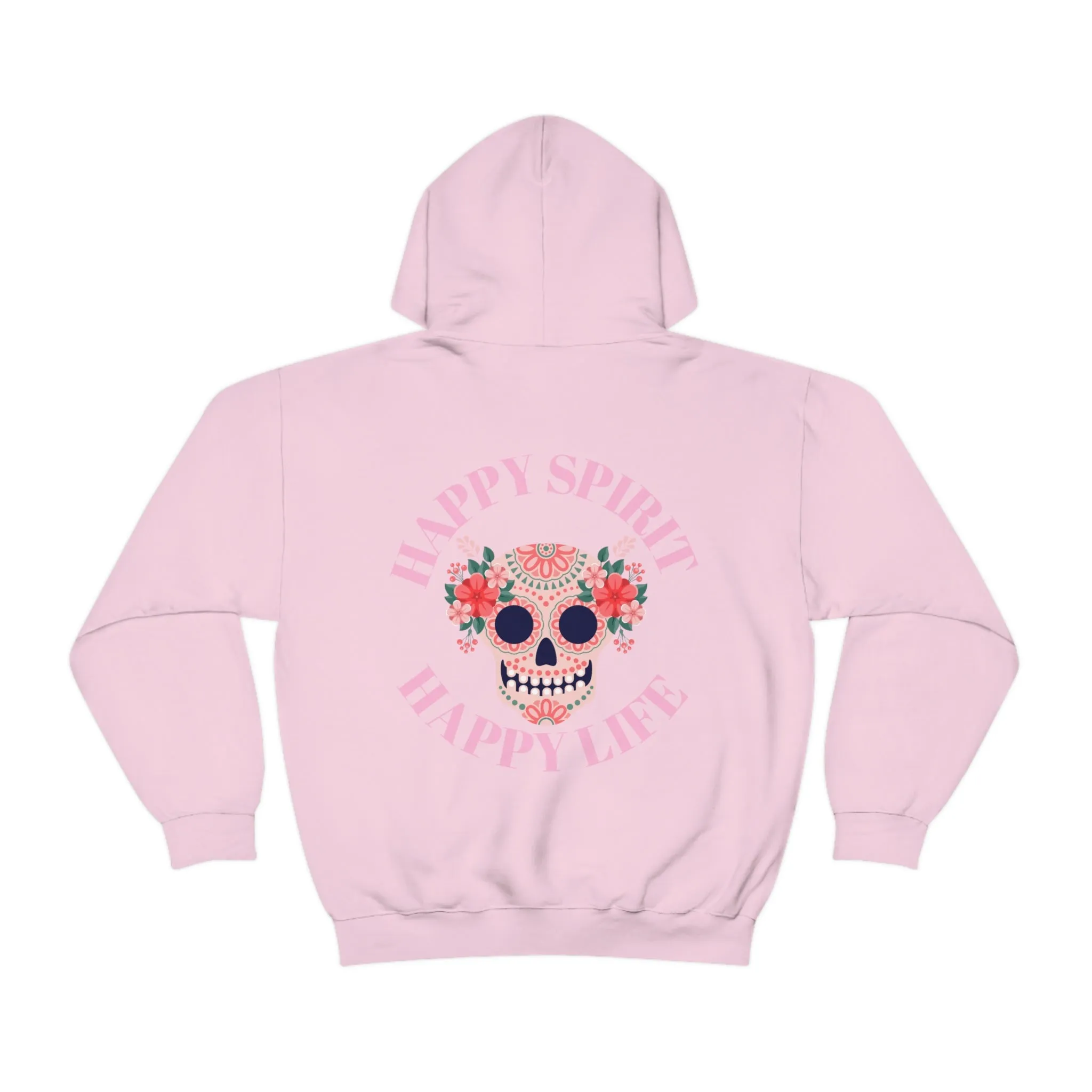 Dia De Los Muertos Hoodie Sweatshirt, Day of the Dead Gift, Happy Spirit Happy Life, Honoring the Dead Aesthetic Candy Skull, Sugar Skull
