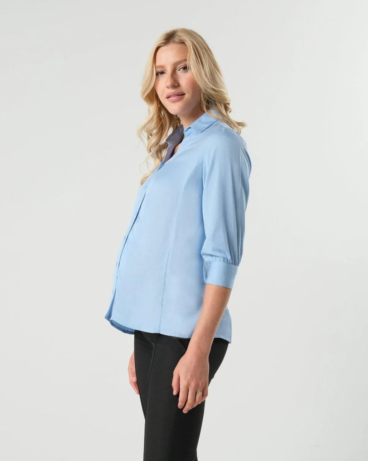 DOORBUSTER No-Gap Maternity Nursing Button Down Shirt (Regular & Petite)