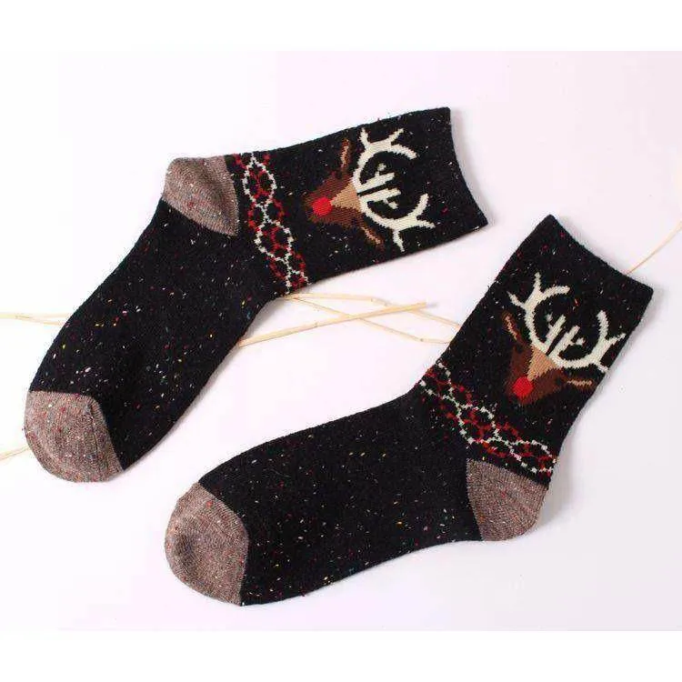 FOREST DEER LIGHTWEIGHT WOOL BLEND SOCKS