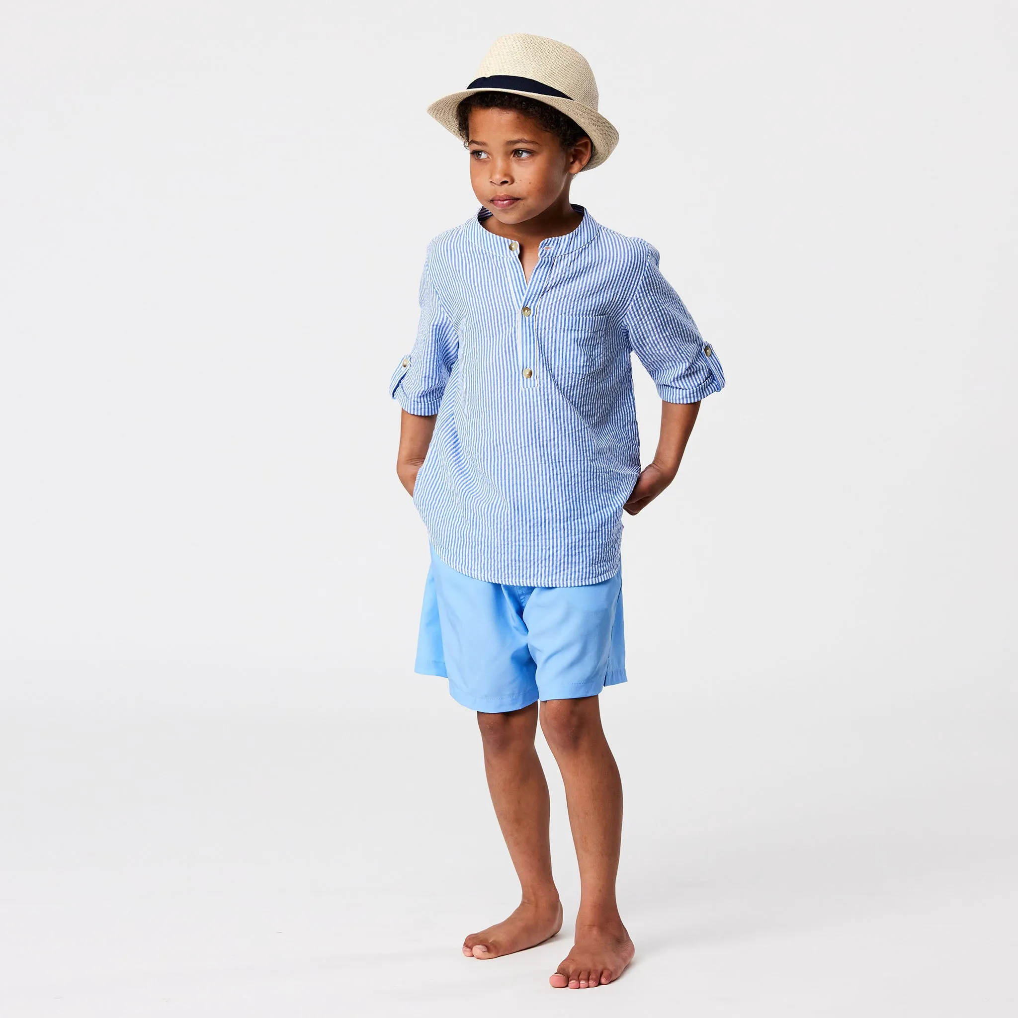 Frankie Seersucker Stripe Resort Shirt