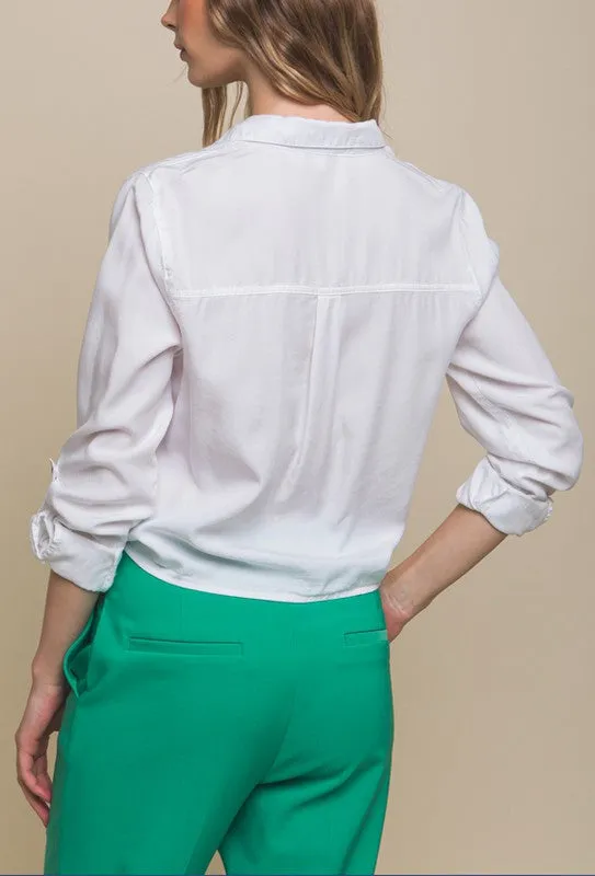 Front Tie Tencel Top