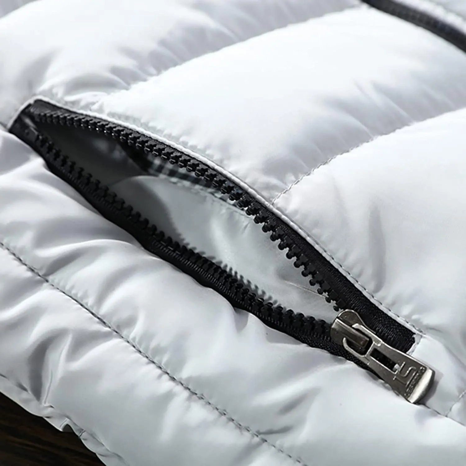 Jackets for Men Fall Winter Coat Padded Cotton Vest Warm Hooded Thick Vest Tops Jacket Jackets