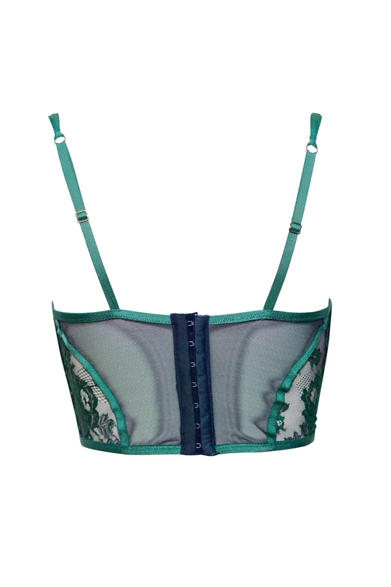 Jasmin Emerald French Lace Longline Bra