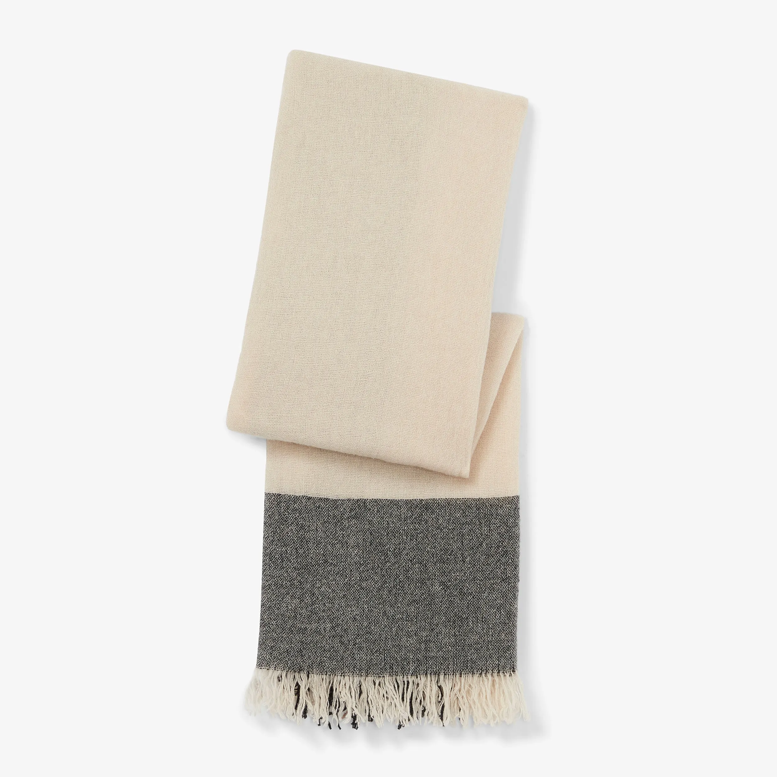 Lightweight Scarf - Wool :: Black/Ivory