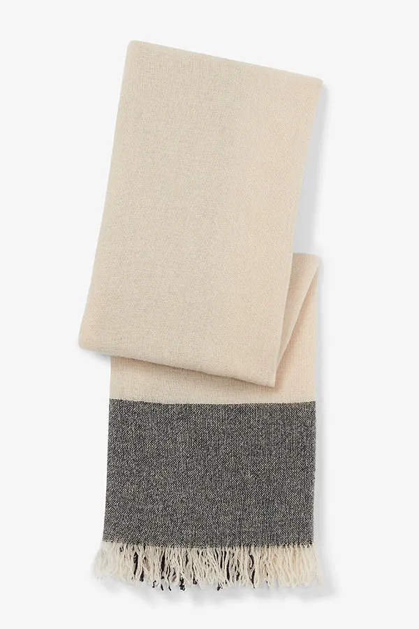 Lightweight Scarf - Wool :: Black/Ivory