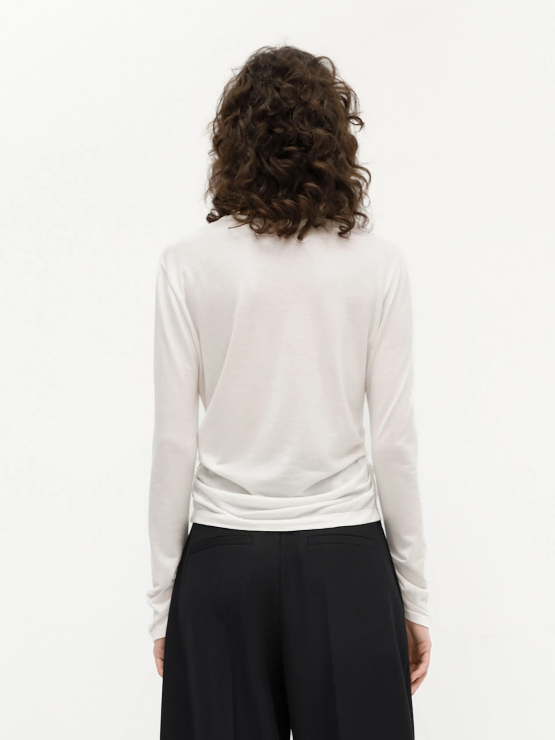 Lightweight Side Pleated T-shirt