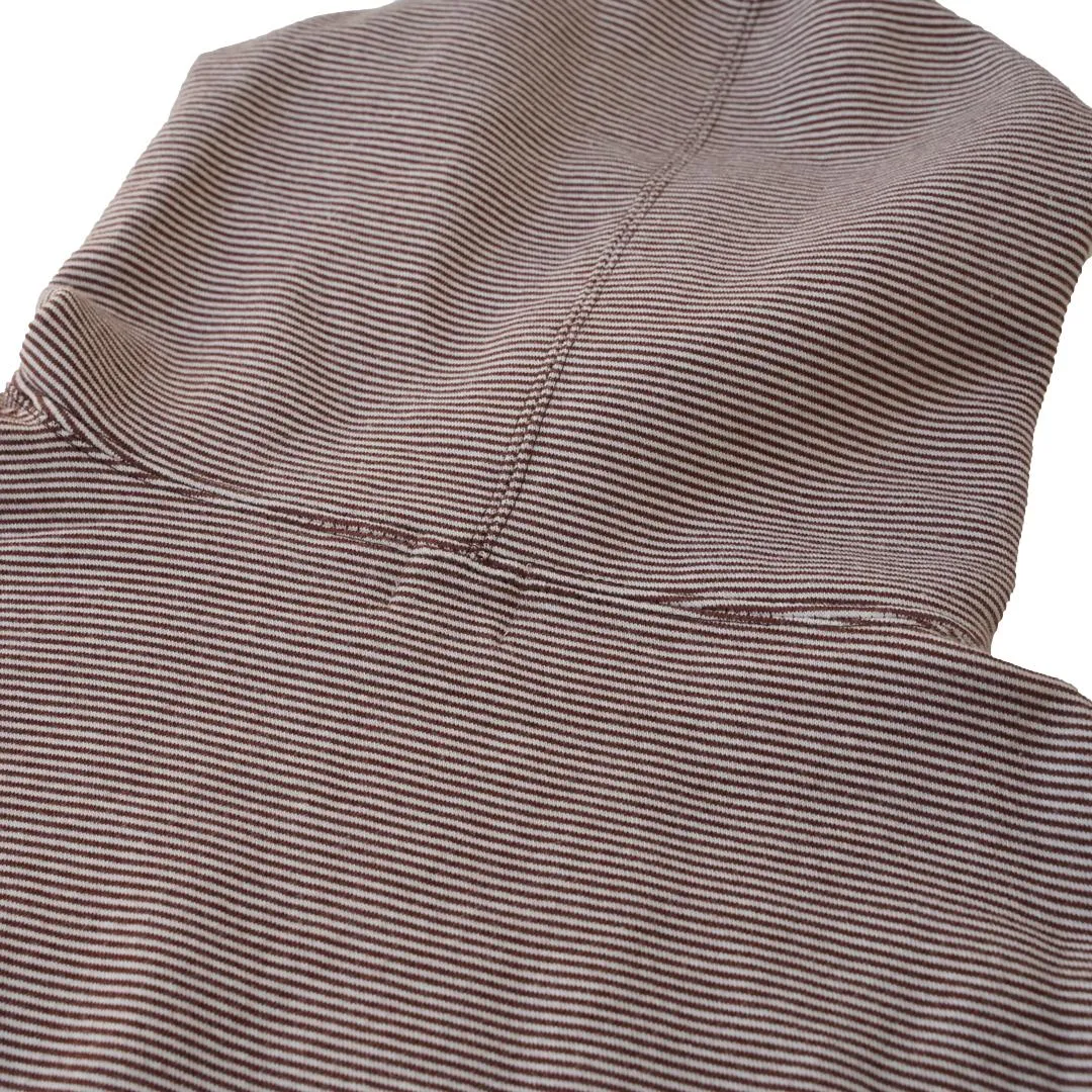 Loop & Weft SZ Vintage Pinborder Knit Hooded Sweatshirt (Brown)