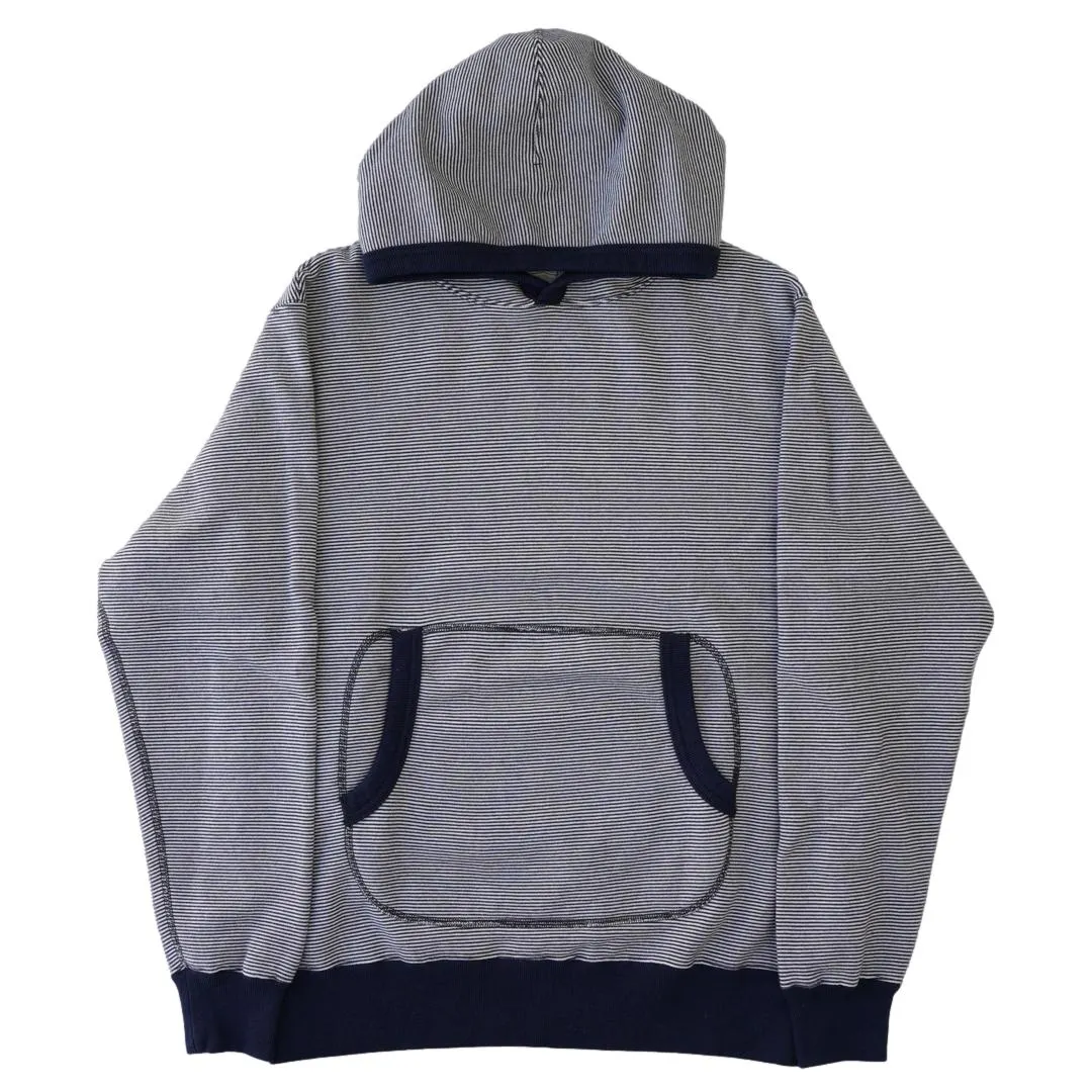 Loop & Weft SZ Vintage Pinborder Knit Hooded Sweatshirt (Navy)