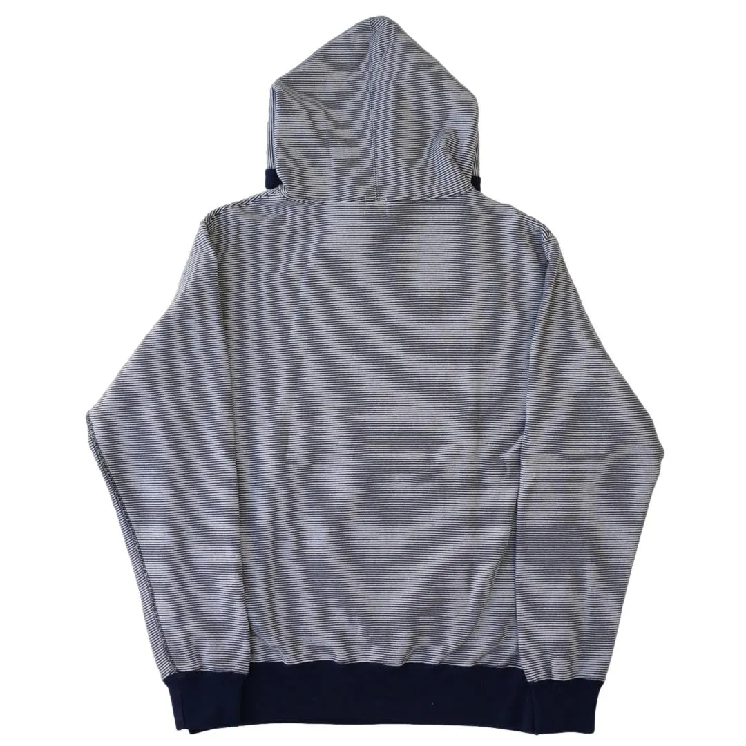 Loop & Weft SZ Vintage Pinborder Knit Hooded Sweatshirt (Navy)