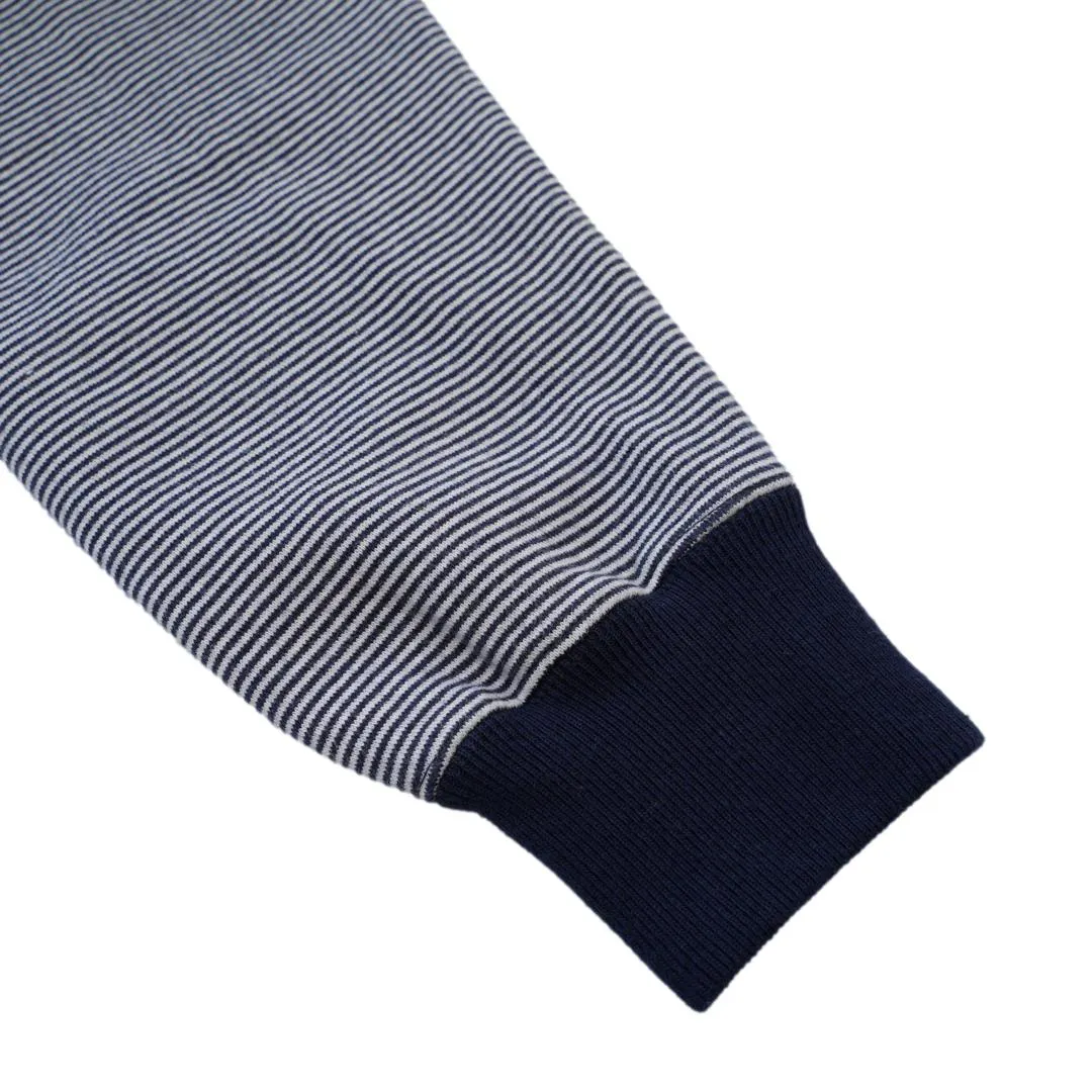 Loop & Weft SZ Vintage Pinborder Knit Hooded Sweatshirt (Navy)