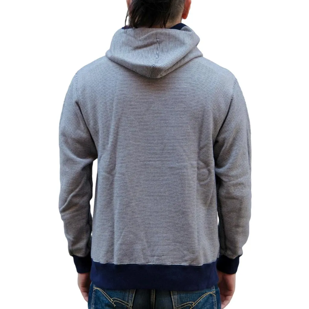 Loop & Weft SZ Vintage Pinborder Knit Hooded Sweatshirt (Navy)