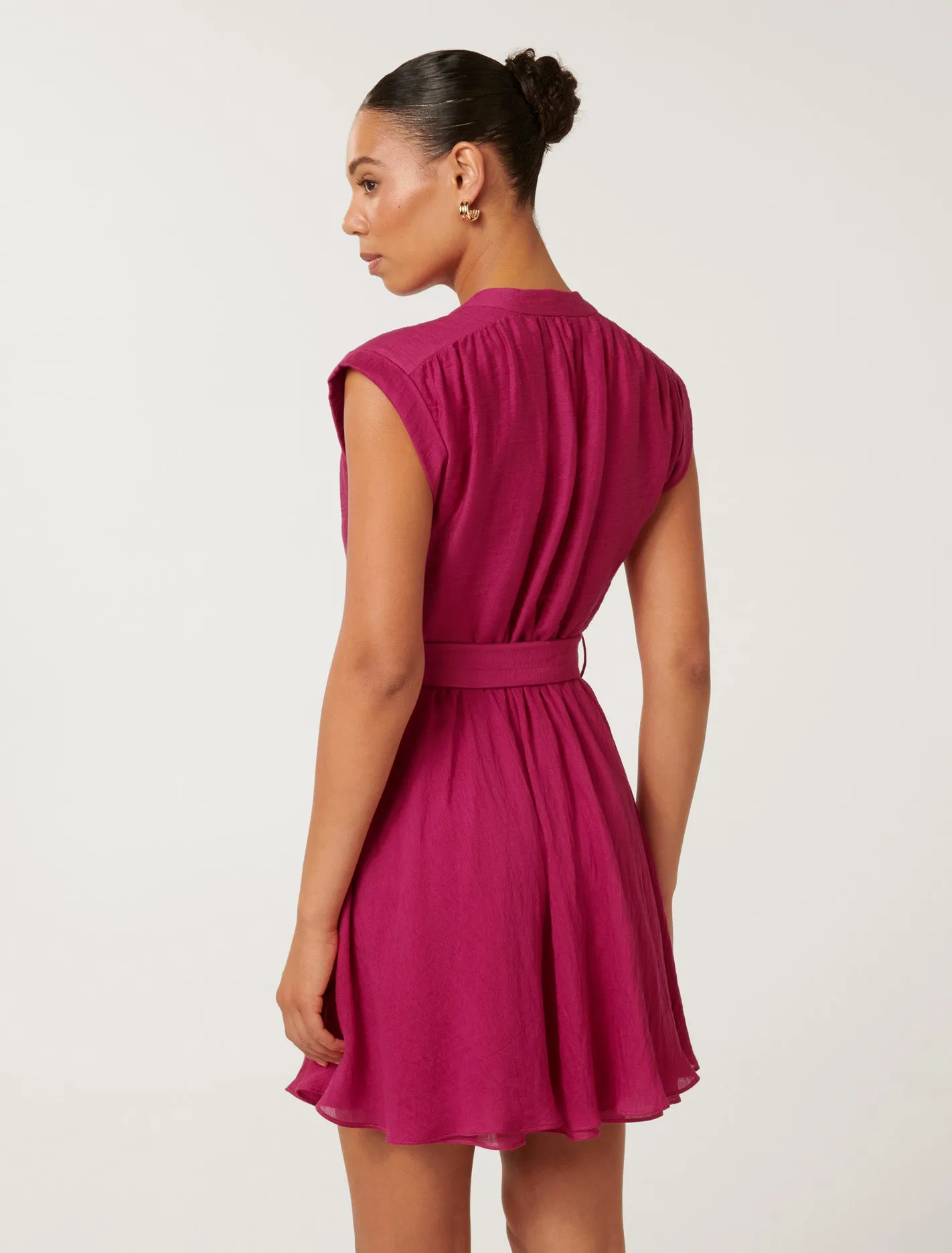Lucille Textured Belted Mini Dress