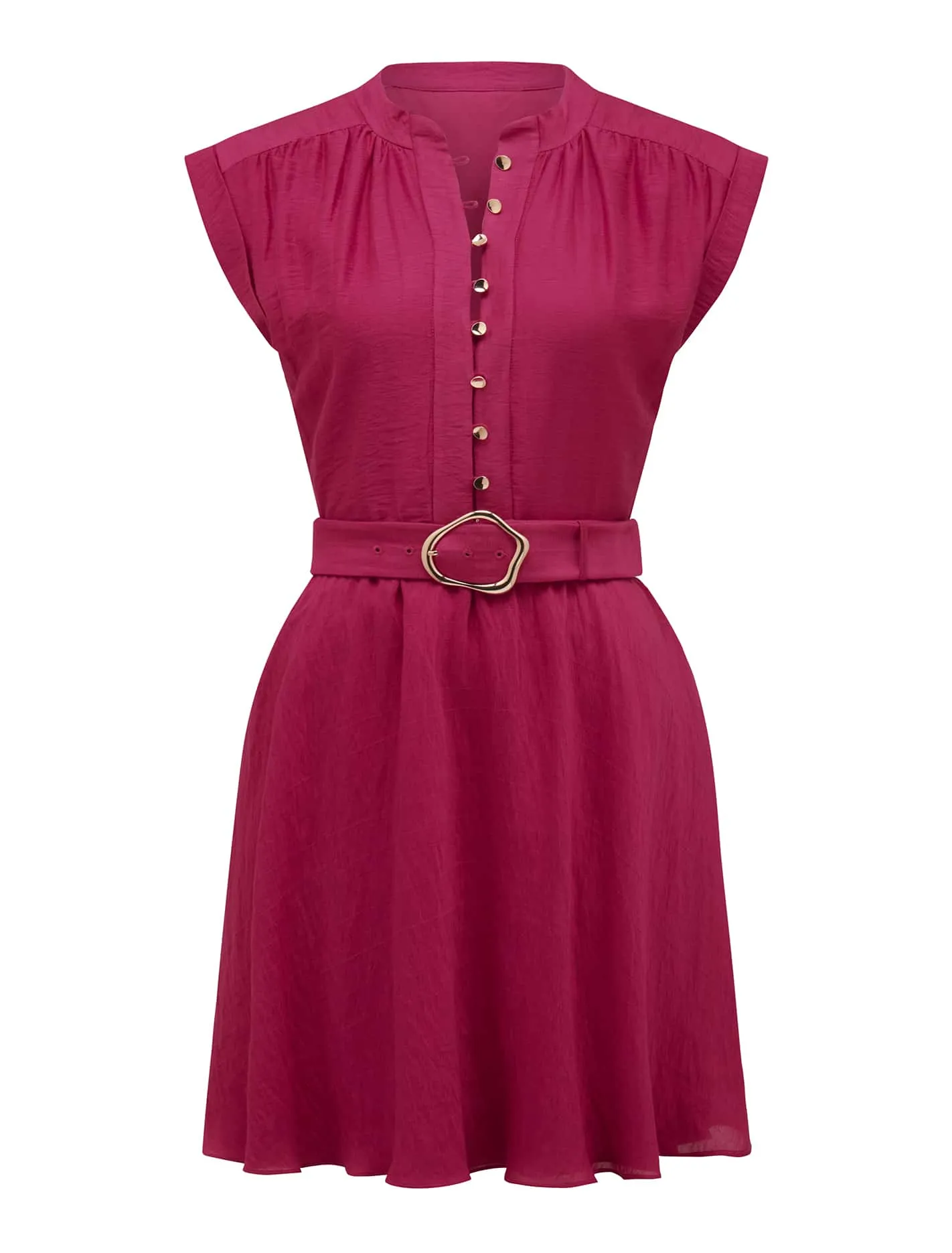 Lucille Textured Belted Mini Dress