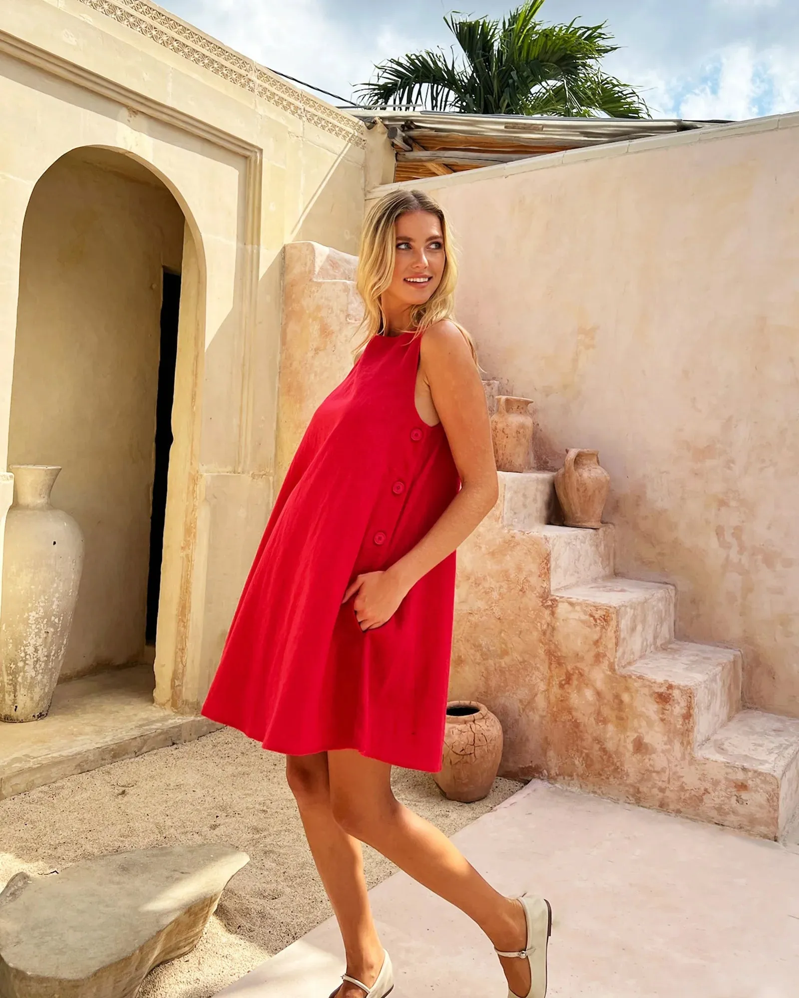 Maeve Linen Nursing Dress