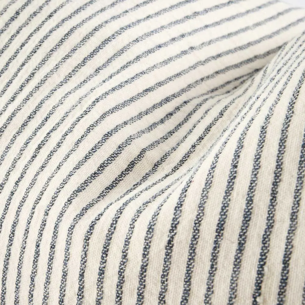 Marina Cushion - Off White w' Ink Stripe