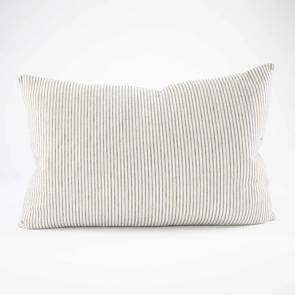 Marina Cushion - Off White w' Ink Stripe