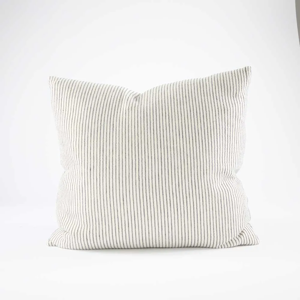 Marina Cushion - Off White w' Ink Stripe