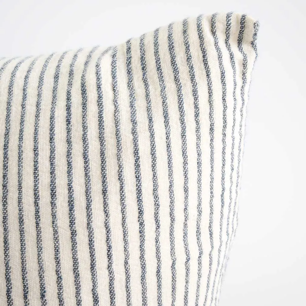 Marina Cushion - Off White w' Ink Stripe