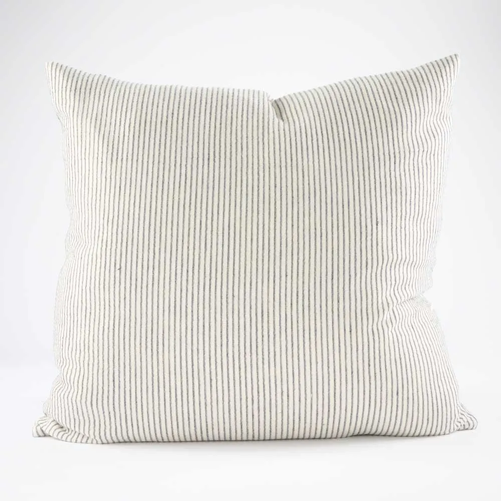 Marina Cushion - Off White w' Ink Stripe