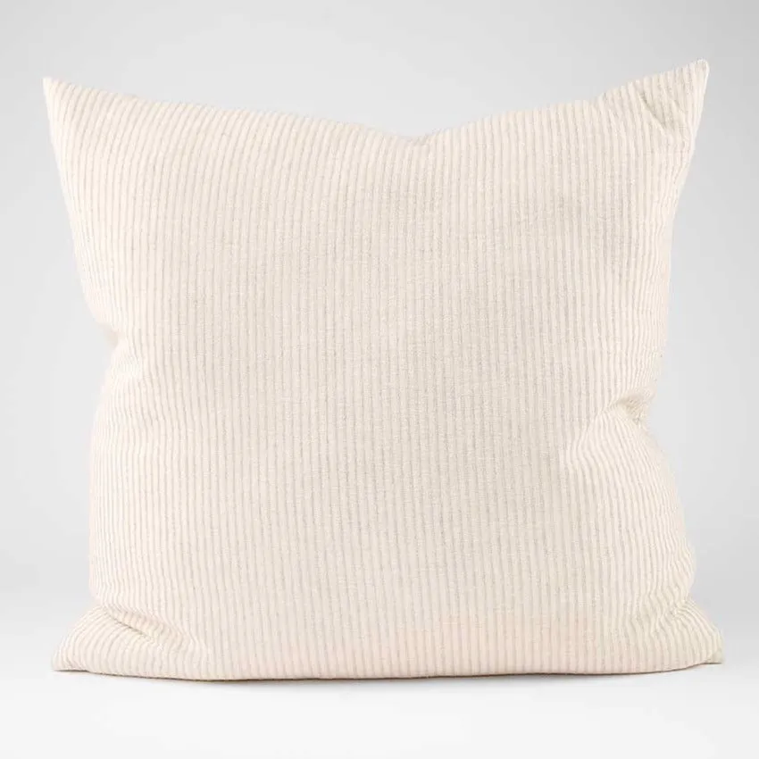 Marina Cushion - Off White w' Natural Stripe