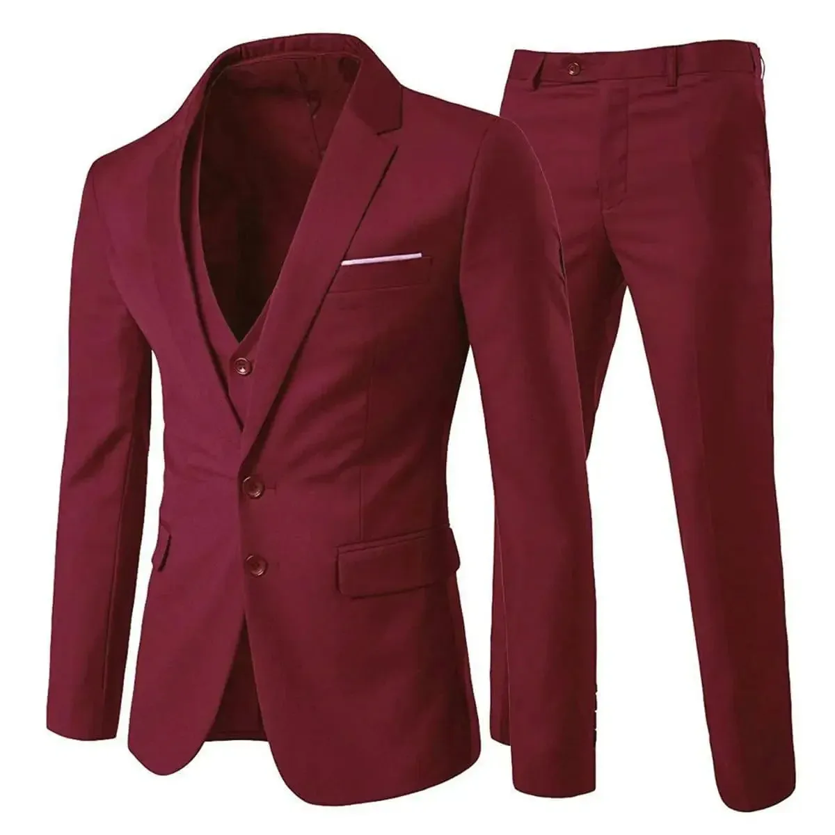 Men Suits For Wedding Elegant 3 Pieces 2 Set Jackets Vest Pants Luxury Blazers Outfit Fashion Classic Full 2024 Formal Costume