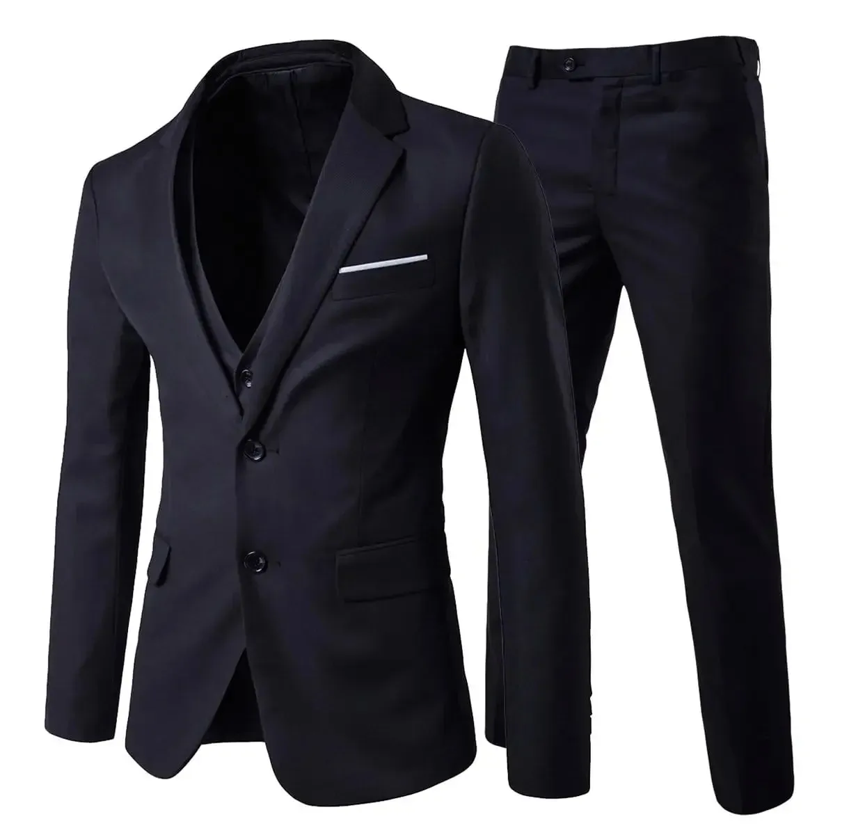 Men Suits For Wedding Elegant 3 Pieces 2 Set Jackets Vest Pants Luxury Blazers Outfit Fashion Classic Full 2024 Formal Costume