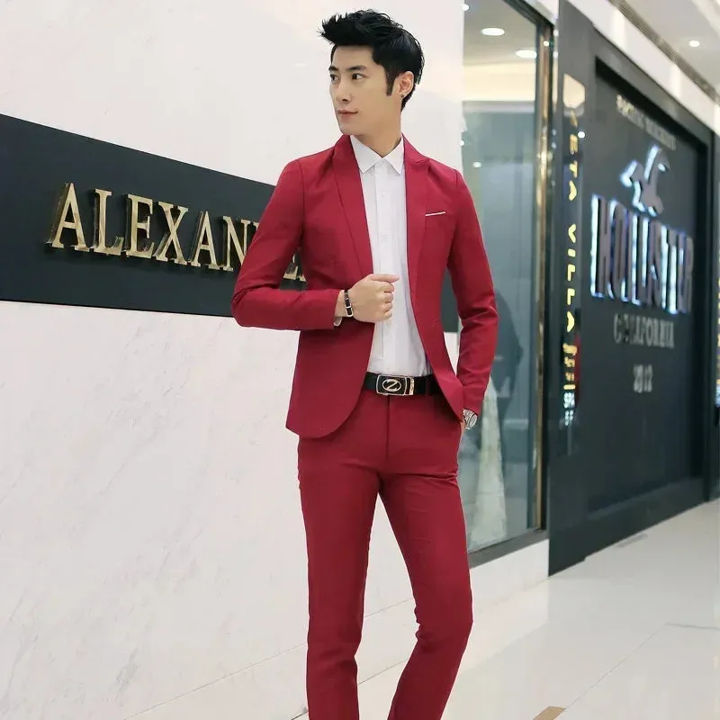 Men Suits For Wedding Elegant 3 Pieces 2 Set Jackets Vest Pants Luxury Blazers Outfit Fashion Classic Full 2024 Formal Costume