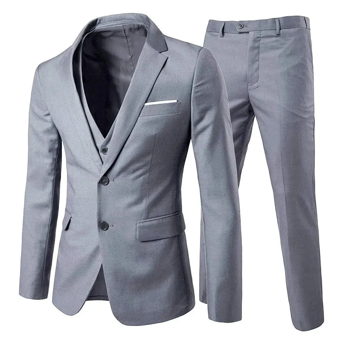 Men Suits For Wedding Elegant 3 Pieces 2 Set Jackets Vest Pants Luxury Blazers Outfit Fashion Classic Full 2024 Formal Costume